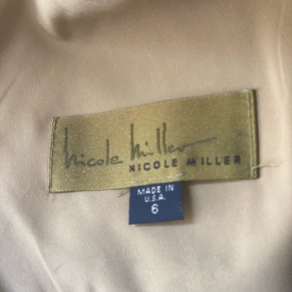 Nicole Miller Gold Ruched Backless Dress - Picture 3 of 6